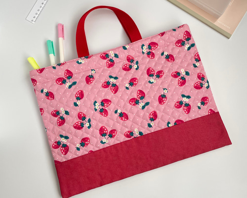 ネームタグ付き レッスンバッグ♡いちご レッスンバッグ YUKI 通販