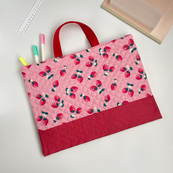 ネームタグ付き レッスンバッグ♡いちご レッスンバッグ YUKI 通販