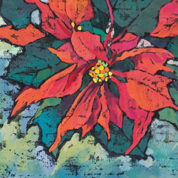 「花讃歌 」不透明水彩原画  F5サイズ  一点物　額付き　豪華プレゼント付き 4枚目の画像