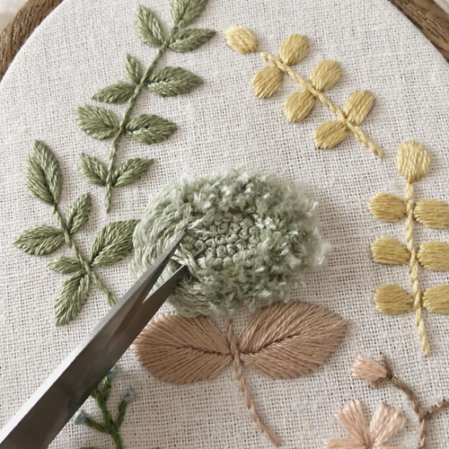 刺繍キット〉スミルナフラワーの刺繍ミニフレーム キット Marguerite