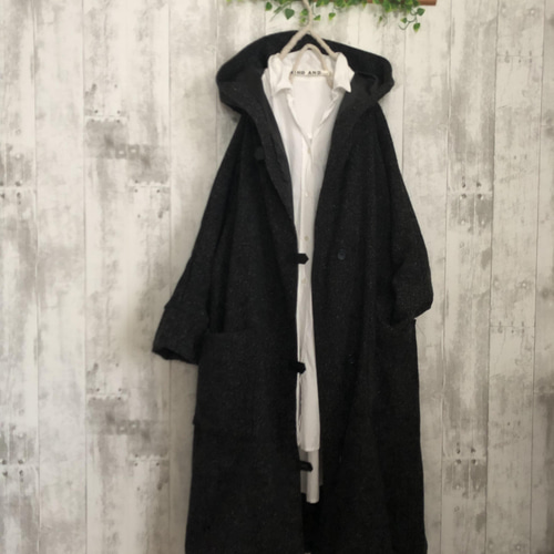 KOEISTORE ロングコート レディース 春 夏 春夏 黒 フード付き