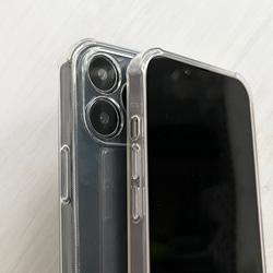 クリアケース チェーン 太め シルバー ゴールド  スマホショルダー ストラップ 肩掛け iPhoneケース 3枚目の画像