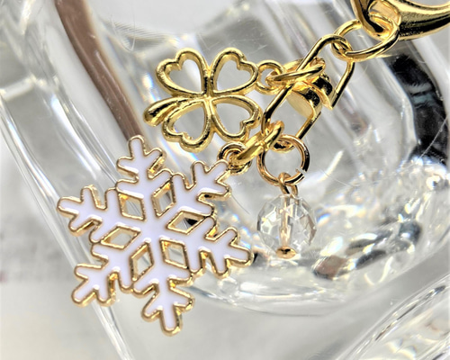 LOUIS VUITTON 雪の結晶キーホルダー ルイヴィトン LV ポルト クレ・スノー キーホルダー ミンクファー