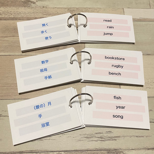 英検®︎5級 英単語カード 3種セット 英語初学者 暗記カード 単語
