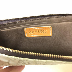 ピッグスキンのスリムな長財布　ライトゴールド 14枚目の画像