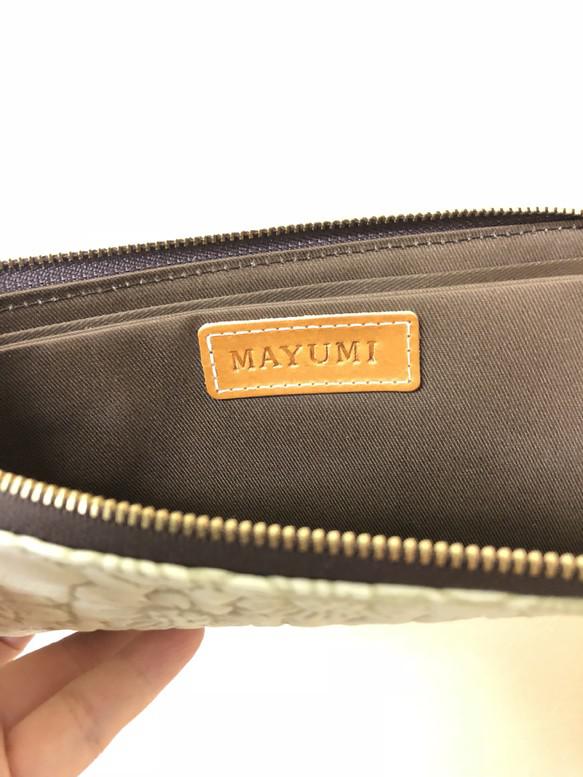 ピッグスキンのスリムな長財布　ライトゴールド 14枚目の画像