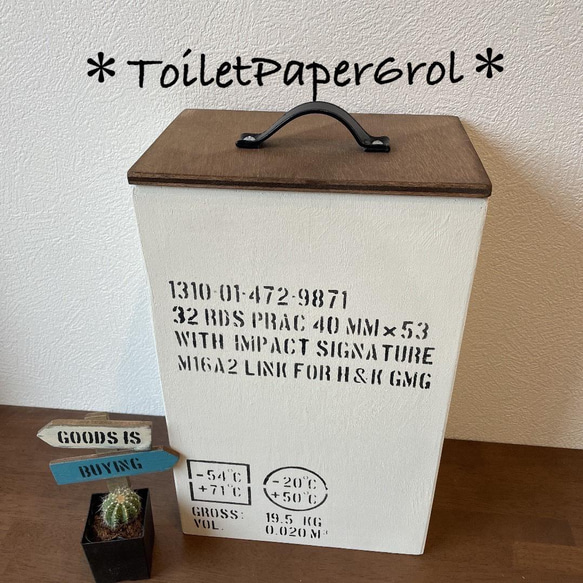 ✻トイレットペーパーストッカー✻6ROLL✻木製