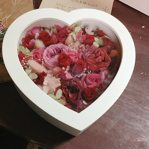 再販☆新作2023❤︎ガラスコラージュ❤︎ハートスタンドに想いを