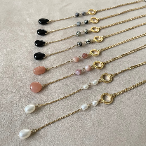 特集掲載】淡水パール＊Y字ロングネックレス＊選べる Gold