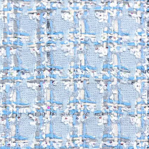 新商品！イギリスより『リントン社 シャネル・ツイード 水色系』～140