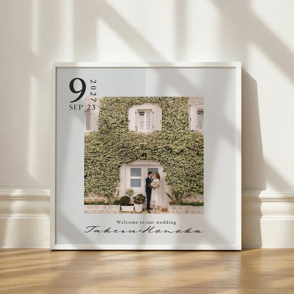 ウエルカムボード　海外ウェディング風メッセージボード　未使用品 インパクトフラワー】海外風オーダーメイドウェルカムボード