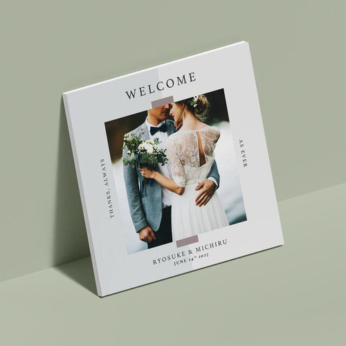 ウェルカムボード|正方形 写真 結婚式 前撮り 海外風