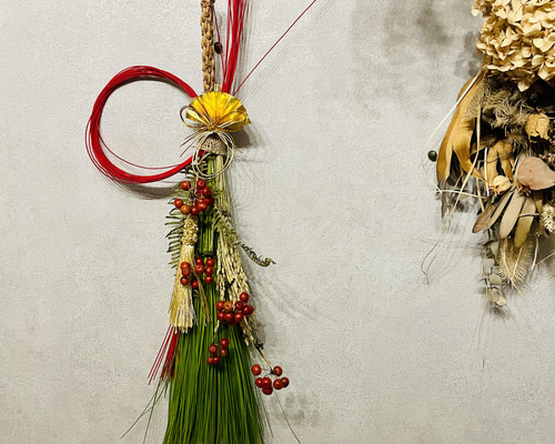 和モダン正月飾り~大王松と山帰来 しめ縄・しめ飾り Akari 通販