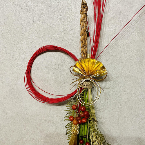 Yoomin★大王松の大きめしめ縄飾り＆赤いタッセルのしめ縄飾り Yoomin☆大王松の大きめしめ縄飾り＆赤いタッセルのしめ縄飾り 迎春