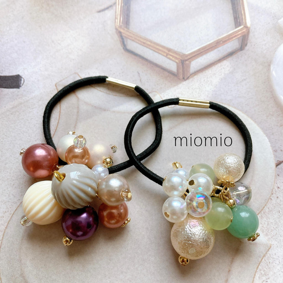 あっちゃん　じゃらじゃらヘアゴム ヘアゴム 2点 セット ♡ じゃらじゃら otona ヘアゴム miomio