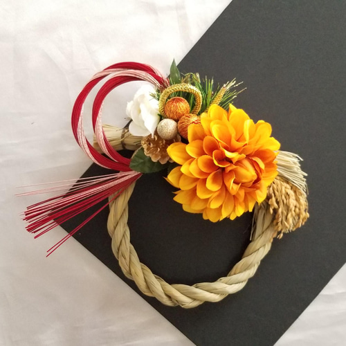 早割特価】正月飾り／2way しめ縄 お花外せる しめ縄飾り 正月 玄関