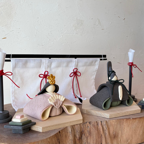 再販 2月下旬発送分 【京都 桃雛〜momobina〜】幸せのお雛様 木箱付き