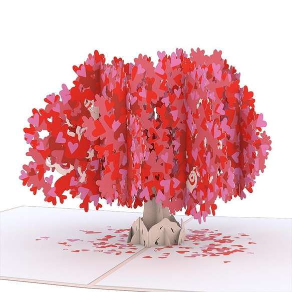 ポップアップグリーティングカード　Valentine’s Day Tree 2枚目の画像