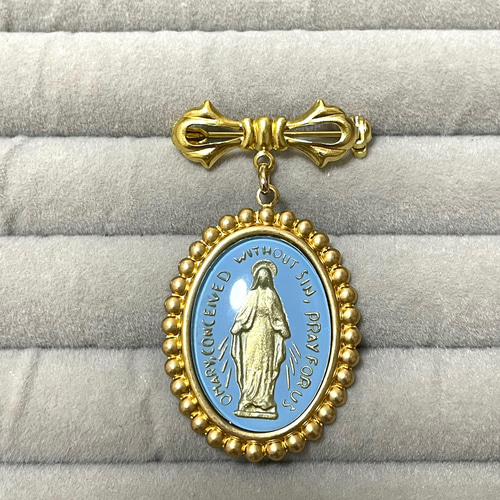 ヴィンテージ インタリオ ゴシック風リング ブルーローズ ドイツ