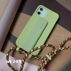 iPhone 14/13/SE3可拆式 Urban Colourful 森林綠 背繩防摔手機殼 第1張的照片