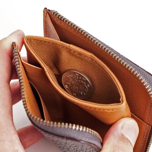 3日以内発送】手のひらサイズで鍵も入る！ ミニL字ファスナー財布