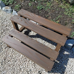 木製フラワースタンド　２段　プランタースタンド　花台　鉢置き台　☆ブラウン☆ 3枚目の画像