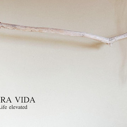 アルプス流木　テラコッタ麻紐と細め流木のハンガーラック　ダメージリング 6枚目の画像