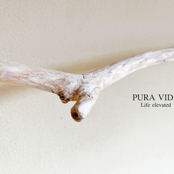 アルプス流木　テラコッタ麻紐と細め流木のハンガーラック　ダメージリング 3枚目の画像