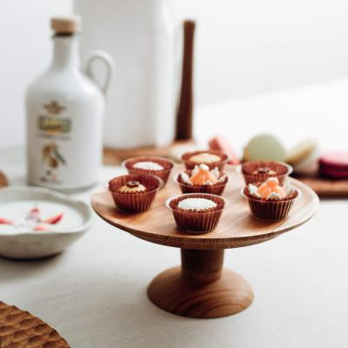 木製 ケーキスタンド 21cm 6号 トレイ プレート 製菓 カフェ