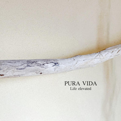 アルプス流木　太め麻紐と模様流木のハンガーラック　アンティーク調リング 4枚目の画像