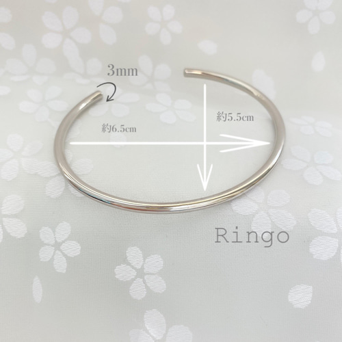 重ね付け♥️スリム 3mm バングル シルバー925B3210 バングル・リスト