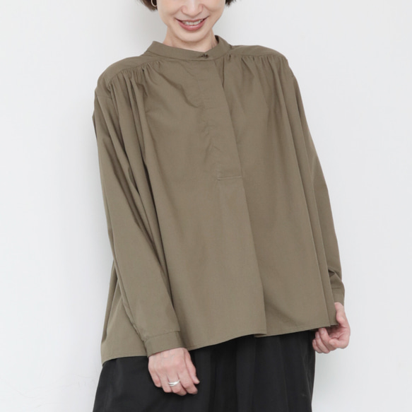 Carl shirts / khaki 3枚目の画像