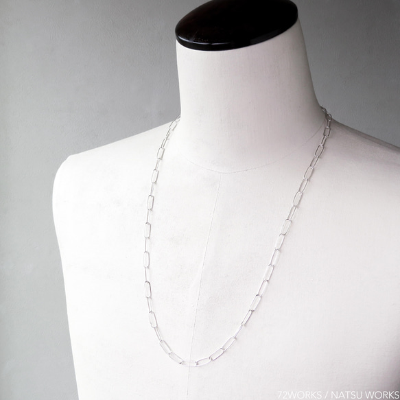 ロングチェーン ネックレス ＊ Handmade Chain Necklace 2枚目の画像