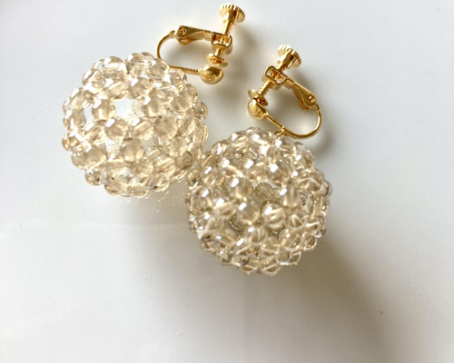 フラーレンイヤリング（フックピアス/14kgfピアスに変更可