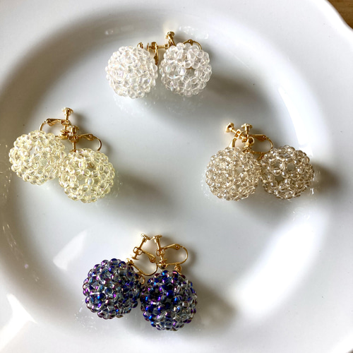 フラーレンイヤリング（フックピアス/14kgfピアスに変更可