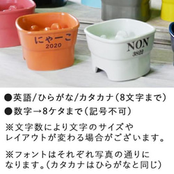 【送料無料】name＆numberが入る 早食い防止 高台フードボウル 【中】 全10色 pet107 14枚目の画像