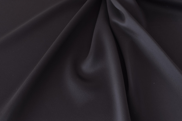 NO.9 サテン織りの中厚地トリアセテート「上質素材」 BLACK 3枚目の画像