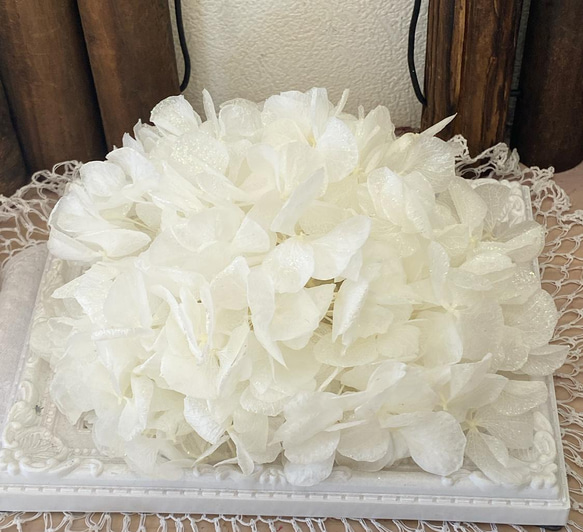 綺麗素材❣️純白アジサイ小分け❣️ハンドメイド花材プリザーブドフラワー 1枚目の画像
