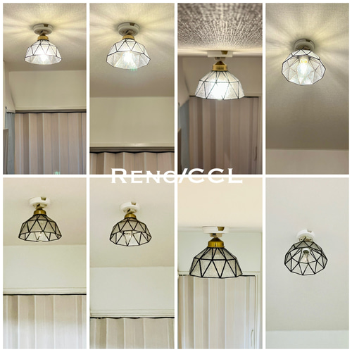 シーリングライト 照明 Reno/CCL ステンドグラス ランプシェード E26