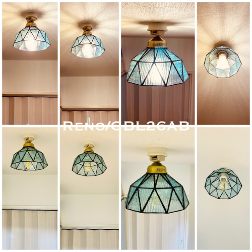 シーリングライト 照明 Reno/CBL ステンドグラス ランプシェード E26