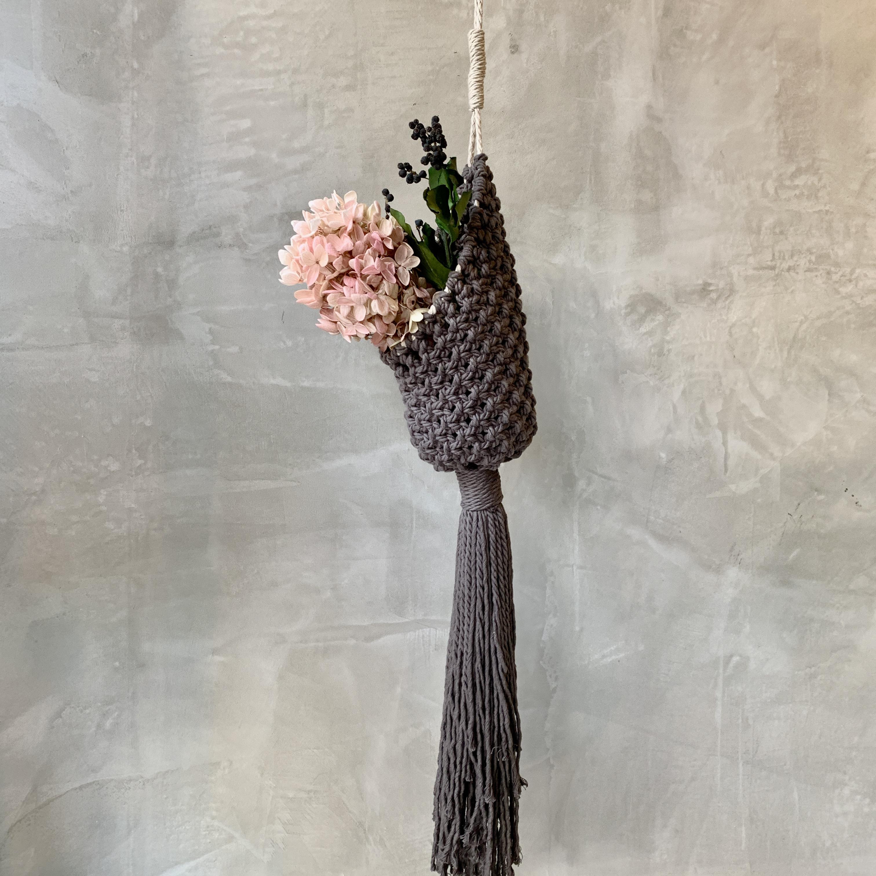 HANGING BASKET マクラメ編みハンギングバスケット