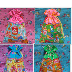 K-4　ハニーチューン♥巾着袋　ピンクス　pinks パッチワーク K-4ハニーチューン♥巾着袋ピンクスpinks パッチワーク