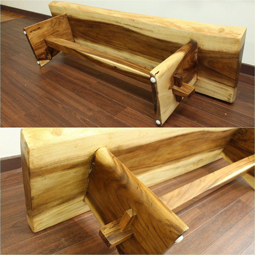 モンキーポッド ベンチ 椅子 1点もの 希少 ダイニングベンチ 一枚板