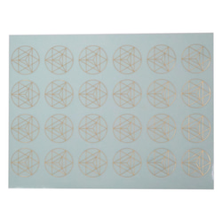 マカバ ステッカー (金色)27mm （1シート24枚）神聖幾何学 1枚目の画像