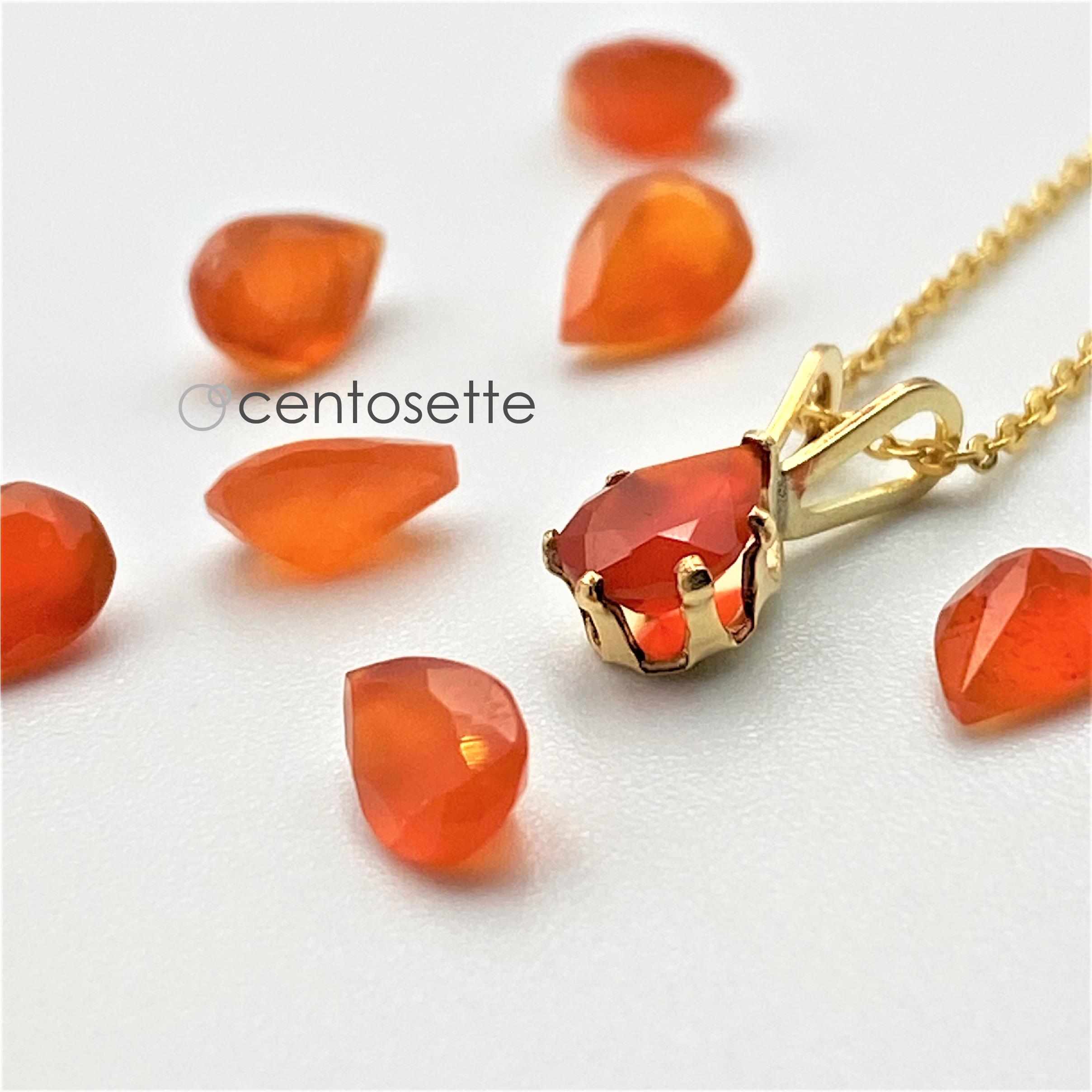 カーネリアン14KGFプチドロップネックレス/SV925・サージカルステンレスへ変更・アジャスター追加・チェーン延長可