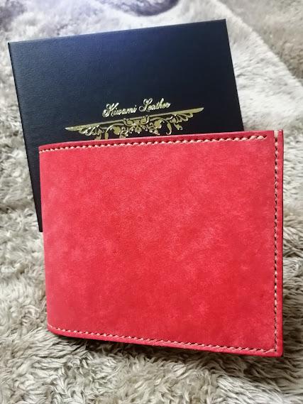 マヤ(赤)×サドルレザーのショートウォレット