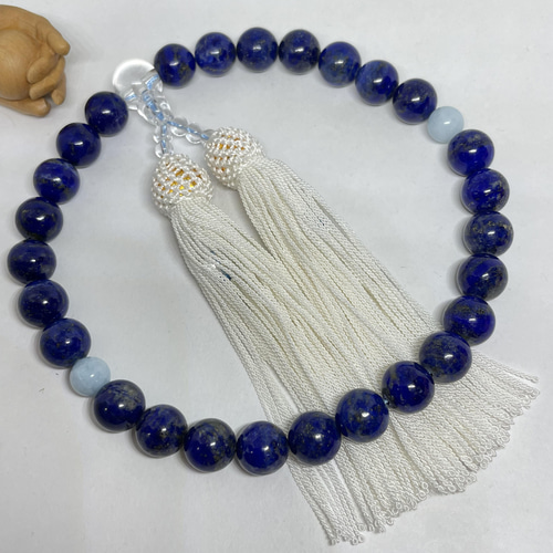 全宗派共通✳︎本式念珠108珠✳︎レモンクォーツ・白翡翠