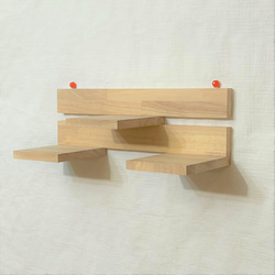 木製3段ウォールシェルフ【シンプル おしゃれ 簡単取付】 3枚目の画像
