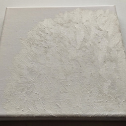絵画「白い花」油彩・S0・原画・壁掛け・アートパネル・裏紐付き 1枚目の画像