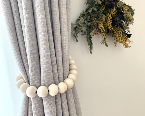 ウッドビーズ × カーテンタッセル カーテン Hopping Bunny 通販